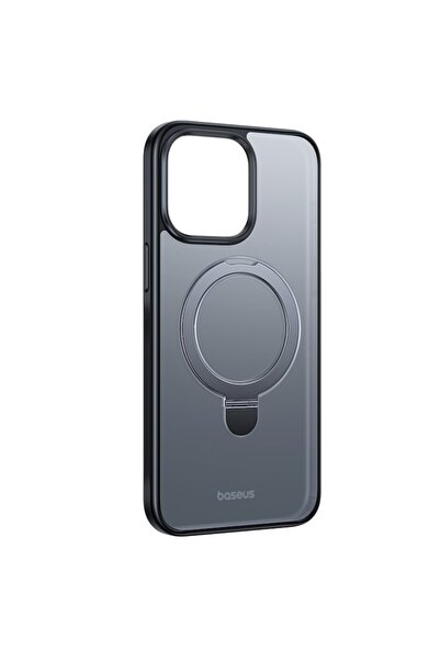 Baseus Sky Ring MagSafe Glass Case + Tempered Glass for Apple iPhone 15 Pro, Matte Black