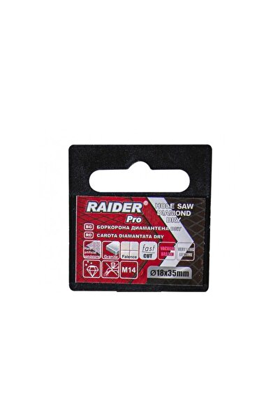 Raider Diamond Core Bit for Dry Drilling M14, 18x35 mm