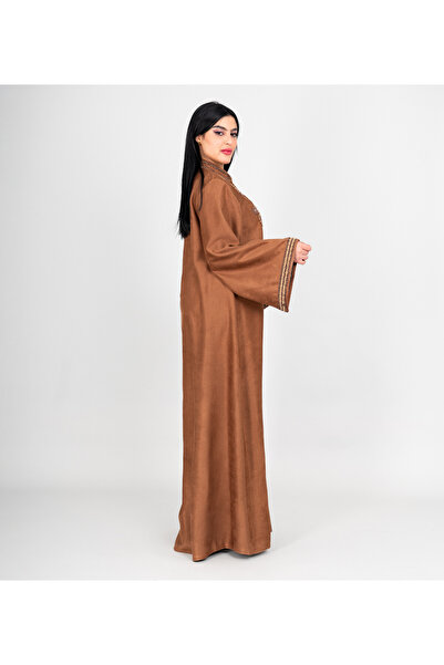 IKKXA Winter Embroidery Smooth Fabric Jalabiya