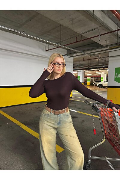 FİOXCO Γυναικεία μπλούζα με λαιμόκοψη και κορδόνια από 100% βαμβάκι