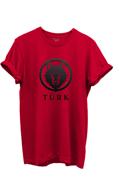 WİDİ Kurt and Turk Special Collection Series-3 Design Printed 100% Cotton T-Shirt
