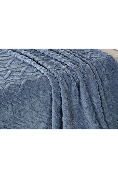 OEM Cocolino Fluffy Blanket with Knitted Pattern, Double Bed 180x200cm, Microfiber
