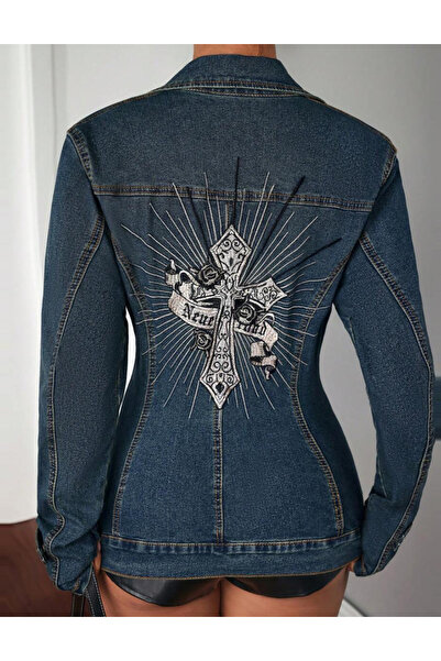 Sheya Shein denim jacket, mix colors