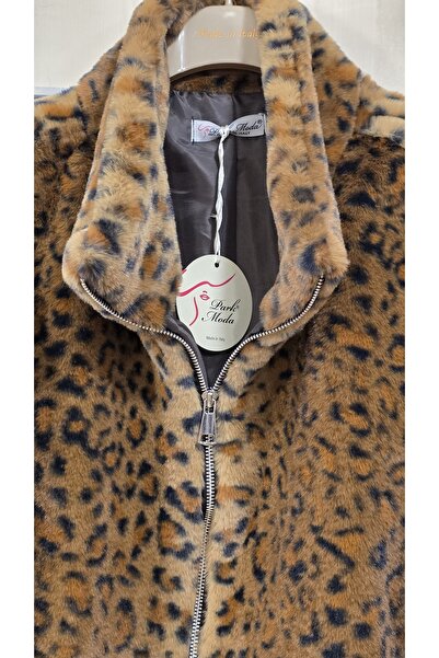 Park Moda Λούτρινο μπουφάν με σχέδιο λεοπάρ