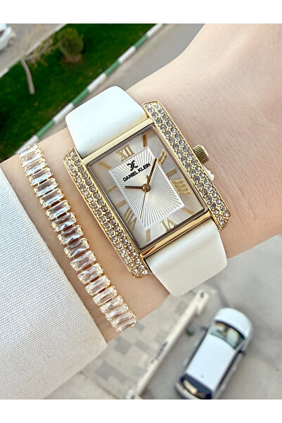 Daniel Klein Kordonu Orijinal Deri Kadın Kol Saati Ve Bileklik