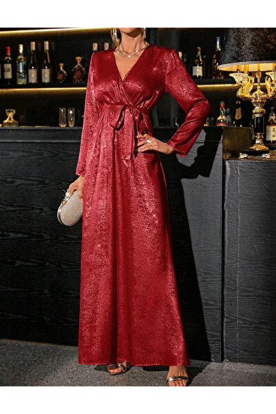 Sheya Shein maxi dress, cherry red