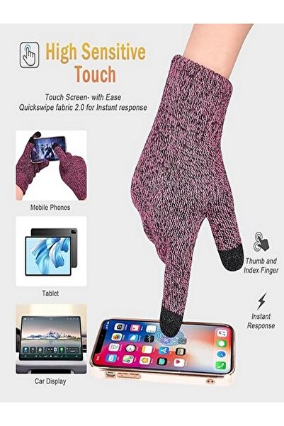 OEM Rose xnova women's thermal knit gloves with fleece lining, size l-xl