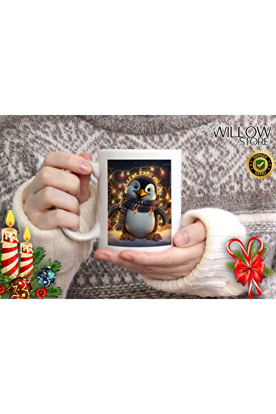 WİLLOW STORE Merry Christmas, Christmas Themed Porcelain Mug, New Year, Merry...