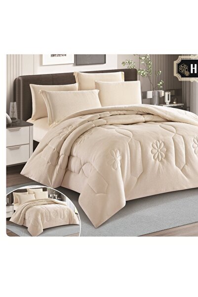 alzawia 1-Luxury winter single fur quilt with a velvet face