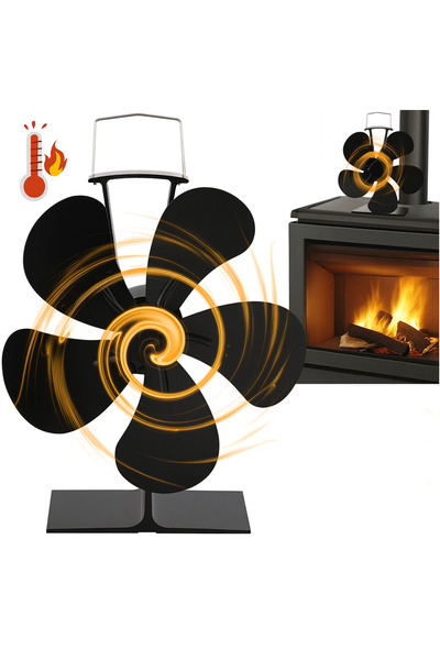 MARYALEX Fireplace fan, heat powered, thermoelectric without electricity, starts at 60°C