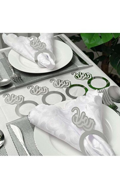 Story of candle Ramadan, 6 Ramadan-themed tissue holders and placemats | Silver