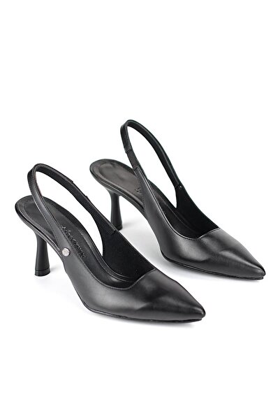 Gökhan Talay Vivienne Flexible Soft Non-Slip Sole (7 cm) Black Skin Light Elastic Women's Heeled Shoes