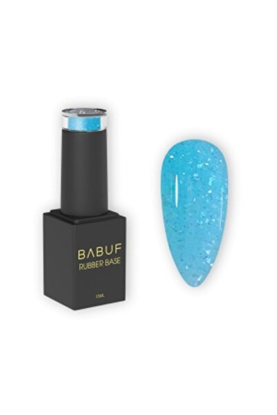 BABUF Aqua Elixir Rubber Base 15ml – Self-Leveling Base with Turquoise Reflections