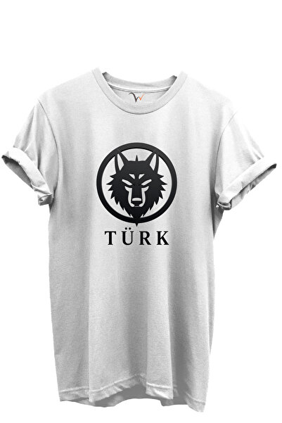 WİDİ Kurt and Turk Special Collection Series-3 Design Printed 100% Cotton T-Shirt