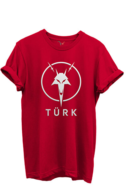 WİDİ Kurt and Turk Special Collection Series-4 Design Printed 100% Cotton T-Shirt