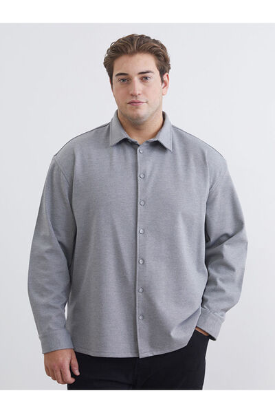 LC Waikiki Men's Long Sleeve Shirt in Plus Size Standard Fit for Style Seeker...