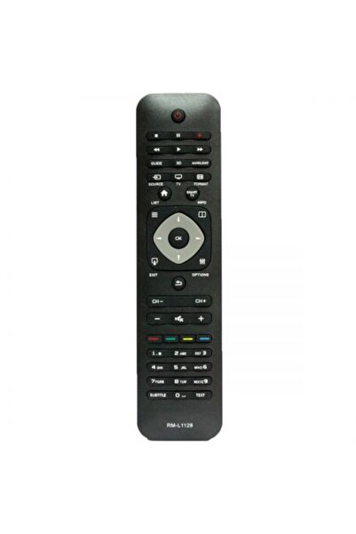 Philips Universal TV remote control, 2 x AAA batteries, ABS material, Black color