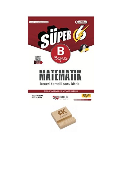Nitelik Yayınları 6. Sınıf Süper B Serisi Matematik Soru Bankası + Telefon St...