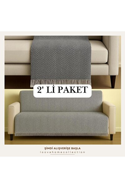 Loova Koltuk Örtüsü Geleneksel Dokuma 2'li Set % 100 Pamuklu