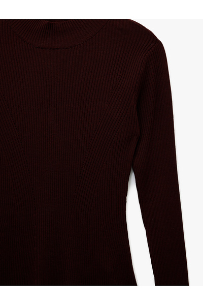 Koton X Melis Ağazat - Long Sleeve Mock Neck Knitwear Sweater