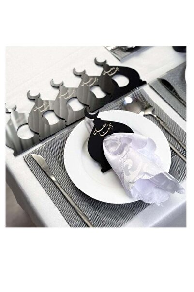 Story of candle رمضان ، 6 مسكات مناديل ومفارش بعبارة رمضان يجمعنا أسود