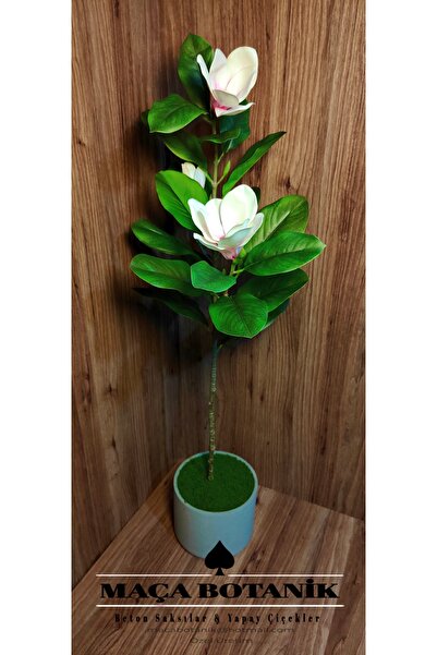 BEDİ Beton saksılı yapay manolya ağacı