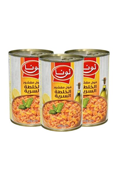 Luna فول مدمس مقشر بالخلطة السرية – 3 × 400 غرام