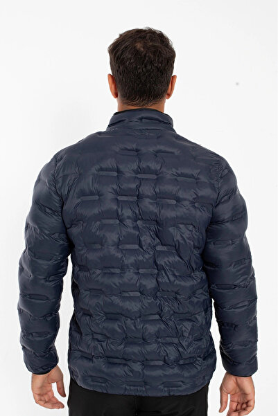 Crozwise Men's Padded Coat Navy Blue 5031-11