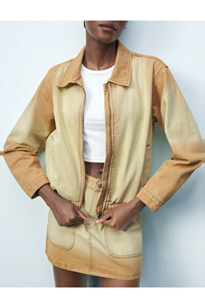 Sheya Shein denim jacket, yellow
