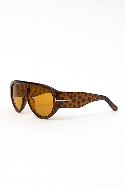 MACERATİ Bapy Forld Vintage Leopard Rimmed Unisex Sunglasses