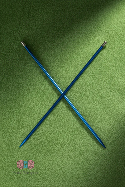 Hobi Dünyası Renk Seçimli Alüminyum Örgü Şişi 25 CM | Ergonomik Kısa Şiş ( Ma...