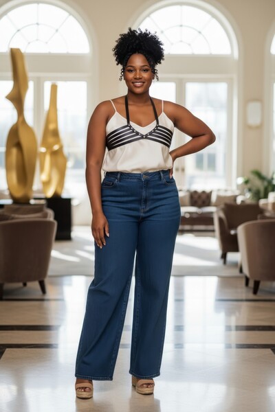 Angels Passion Accesoriu pentru corp cu centură neagră pentru femei de mărime...