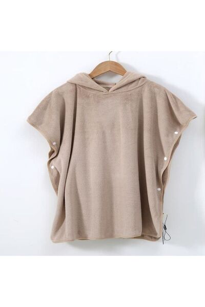 Reiashn Jumana children's robe with buttons, size 9/11 years, beige color