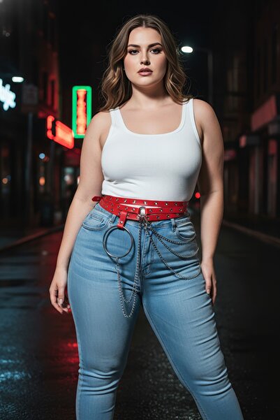 Angels Passion Plus Size Red Women's Belt