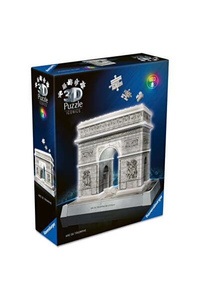 RAVENSBURGER Puzzle 3D emblematic Arcul de Triumf cu LED, 216 piese (model mi...