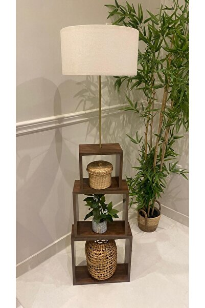 Turkish Home Wooden floor lamp with cube design - 150 cm
