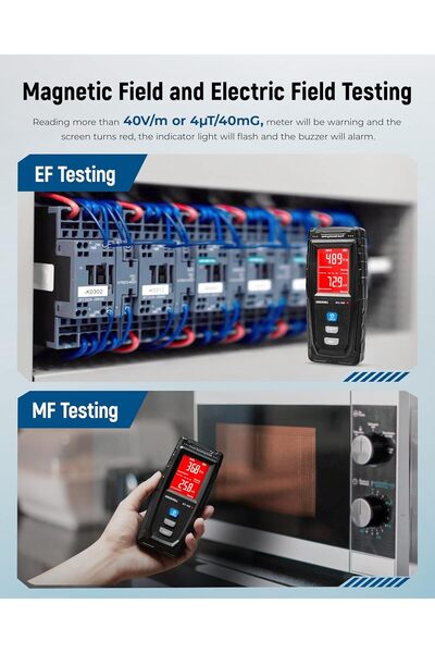 S-Meter ERICKHILL EMF Meter Rechargeable Digital Handheld LCD EMF Detector