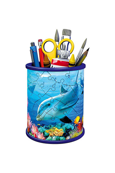 RAVENSBURGER Puzzle 3D cu suport pentru creioane cu delfin, 54 de piese