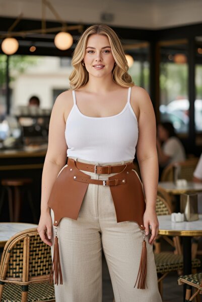 Angels Passion Oversized Tan Women's Belt