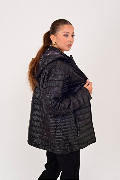 Park Moda 8960 Astari Flower Patterned Quilted Coat