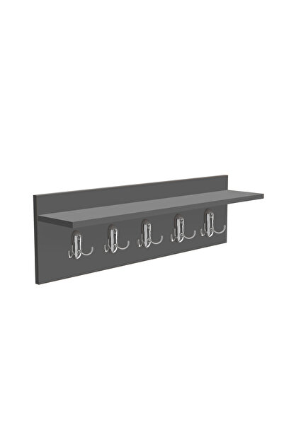 Callypso Wall hanger with 9 hooks and shelf, 70x40 cm, anthracite
