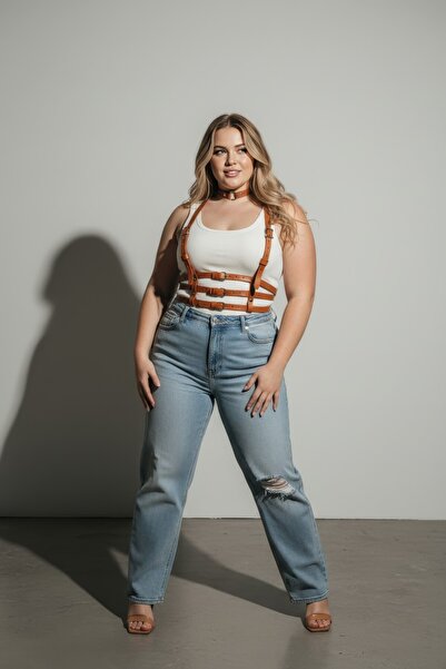 Angels Passion Plus Size Tan Women's Belt