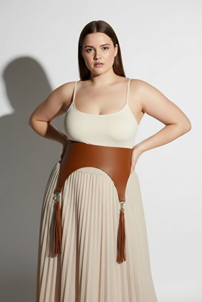 Angels Passion Plus Size Tan Women's Belt