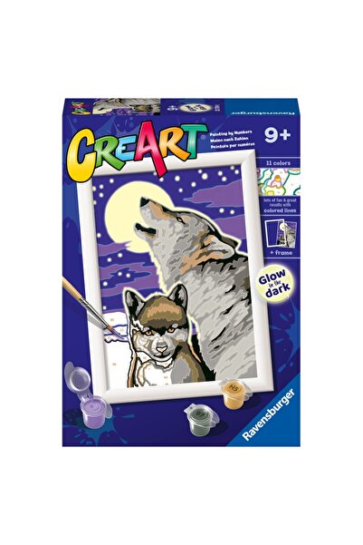 RAVENSBURGER Pictură după numere Lupi mistici