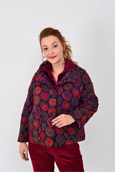 Park Moda 08023 HABĂ DE FELT CU BUTONI CU MOTIV CIRCULAR