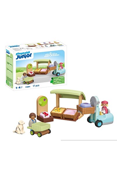 Playmobil Junior - Market Stall and Forklift