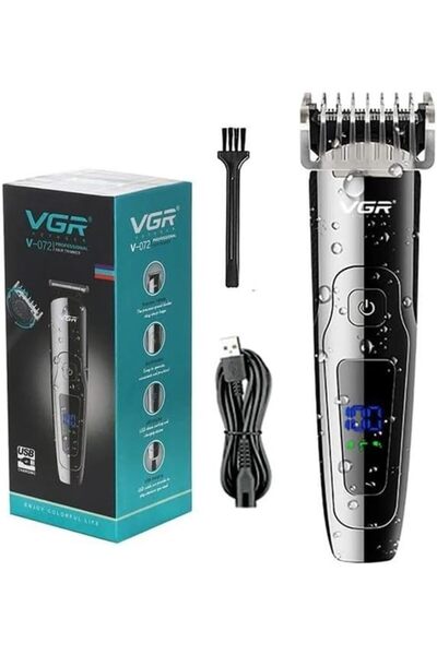 VGR The V-072 professional shaver features an LED display and a 1-9mm graduated comb, and operates for up to 120 minutes.