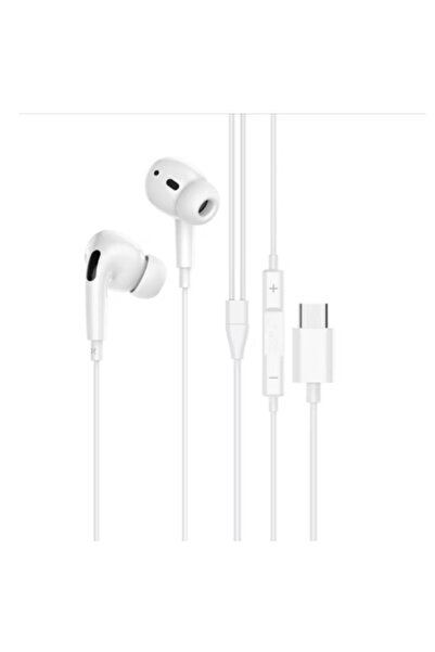 WaltStore Casti cu Fir, compatibile cu iPhone 15/16/17, Mufa Type-C, 1m, Micr...