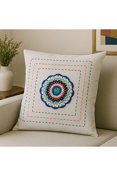 MADE BY ALİSHA Handmade Knitted Detail Cushion