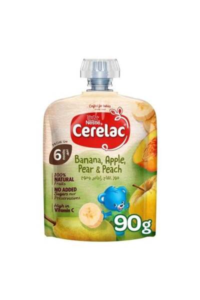 Meven Set Beauty نستله سيريلاك موز، تفاح، كمثرى وخوخ - 90 جم